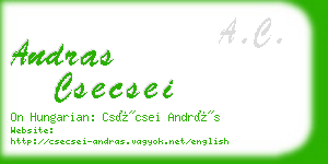 andras csecsei business card